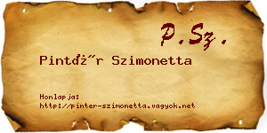 Pintér Szimonetta névjegykártya
