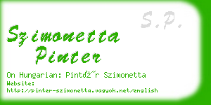 szimonetta pinter business card